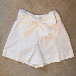 J Crew White Bow Shorts